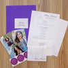 Delicate Lace sorority packet shown with Amethyst Pocket Folder