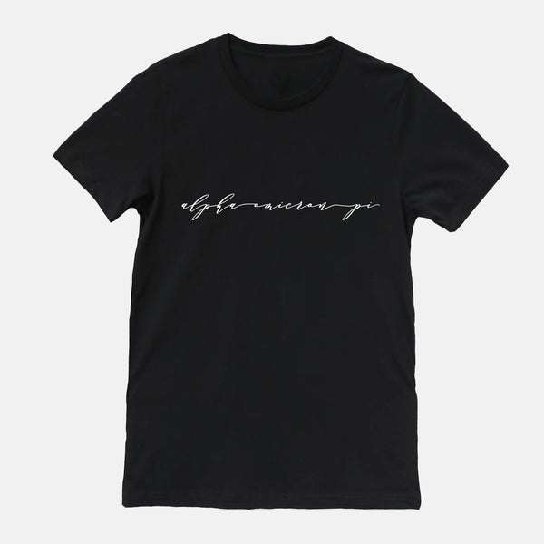Alpha Omicron Pi Sorority Script T-shirt