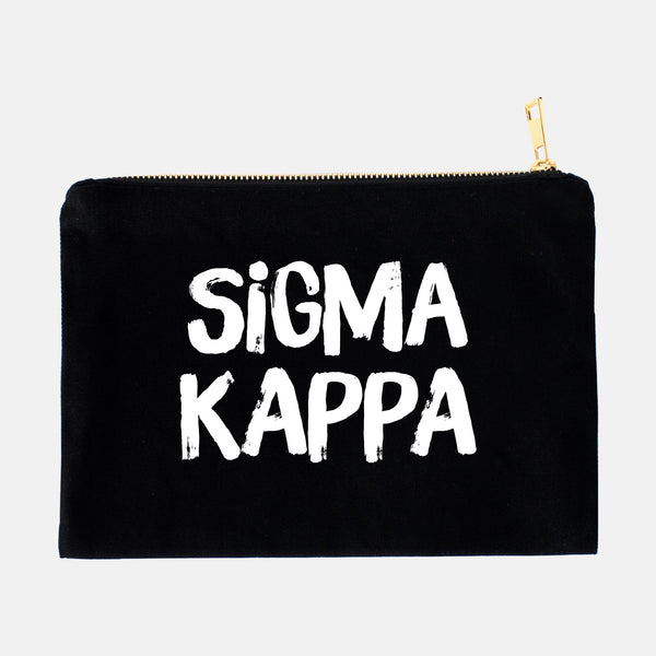 Sigma Kappa Black and White Greek Cosmetic Bag