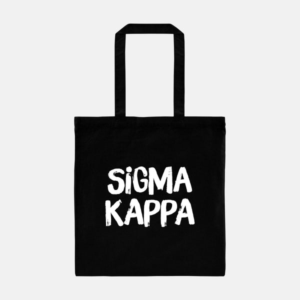 Sigma Kappa Black and White Greek Tote