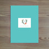 Sweet Horseshoe Personalized Folder Sticker shown in Pool