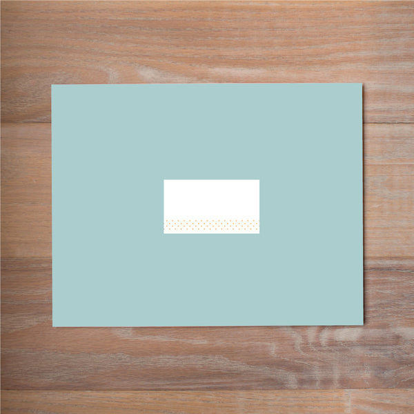Sweet Monogram mailing label shown on presentation envelope (not included in price but available as an add-on to your purchase)