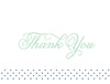Sweet Monogram generic thank you cards in Mint Night