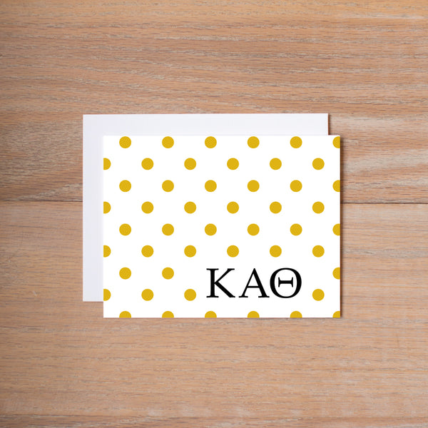 Kappa Alpha Theta Dotted Sorority Note Cards