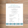 Tile Border social resume letterhead with full formatting shown in Tiffany & Night