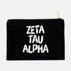 Zeta Tau Alpha Black and White Greek Cosmetic Bag