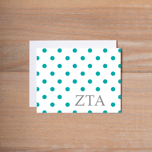 Zeta Tau Alpha Dotted Sorority Note Cards