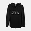 Zeta Tau Alpha Marble & Black Sorority Hooded Sweatshirt
