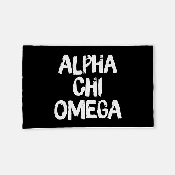 Alpha Chi Omega Black Horizontal Sorority Flag