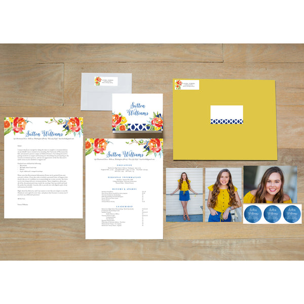 Citrus Garden Sorority Packet with curry presentation envelope