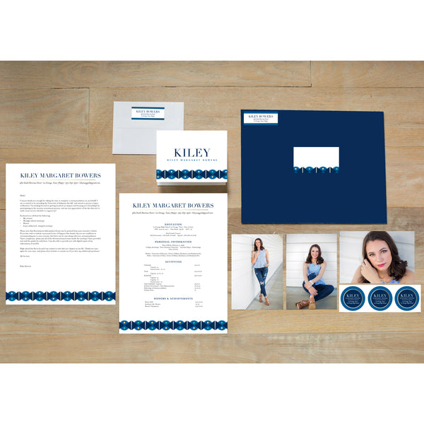 Deco Band sorority packet shown with Night presentation envelope