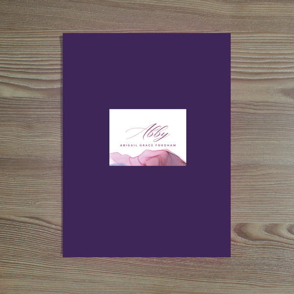 Lilac Wash Personalized Folder Sticker
