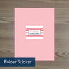 Confetti Stripes folder sticker