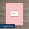 Glamour folder sticker