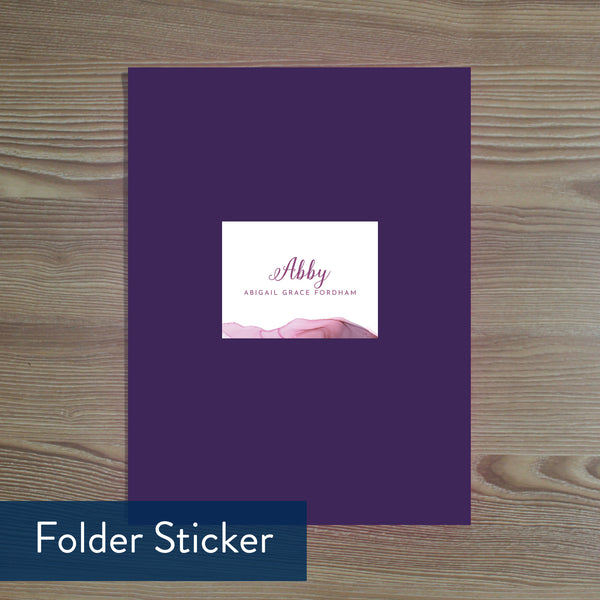 Lilac Wash folder sticker