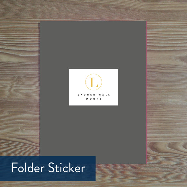 Simply Modern Initial folder sticker