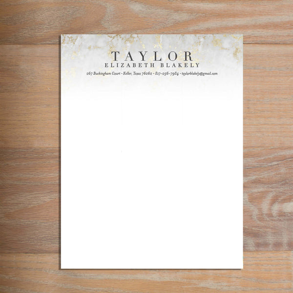 Golden Marble social resume letterhead without formatting