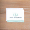 Lattice Monogram personal note card (if you choose to print with us, you will also receive envelopes with your note cards)