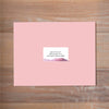 Lilac Wash mailing label shown on Blossom presentation envelope (not included in price but available as an add-on to your purchase)