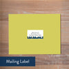 Golden Herringbone mailing label