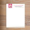 Modern Watercolor social resume letterhead without formatting shown in Peony