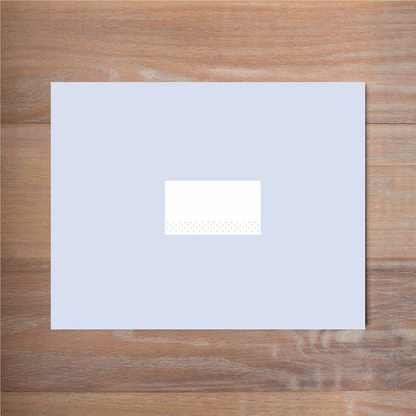 Monogram Block mailing label shown on presentation envelope (not included in price but available as an add-on to your purchase)