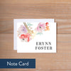 Geometric Bouquet note card