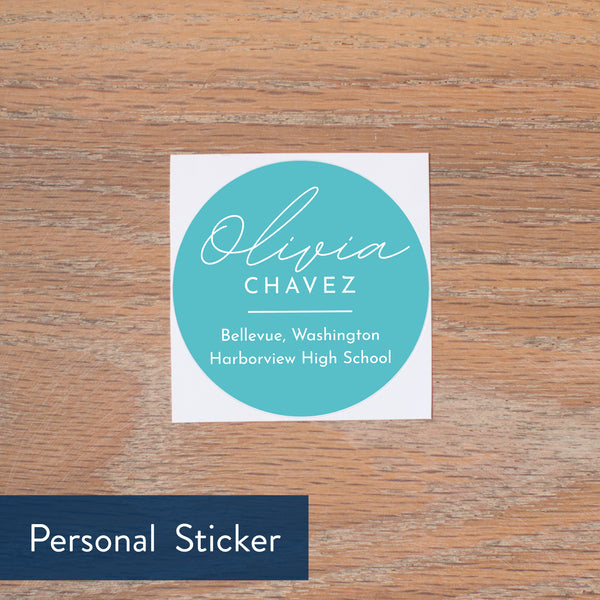 Penned Name personal sticker