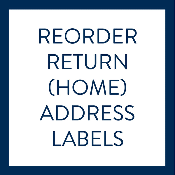 Reorder Return (Home) Address Labels