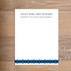 Deco Band social resume letterhead without formatting shown in Night & Cobalt