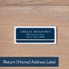 Golden Herringbone return address label