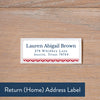 Red Lattice Monogram return address label