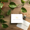 Simply Modern Initial Folded Note Cards