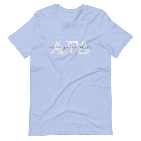 Alpha Chi Omega Heather Blue Sorority T-shirt
