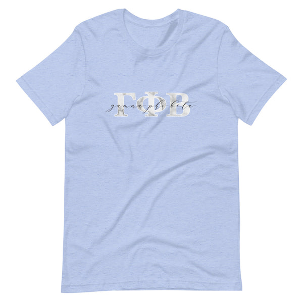 Gamma Phi Beta Heather Blue Sorority T-shirt