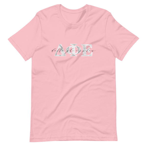 Delta Phi Epsilon Pink Sorority T-shirt