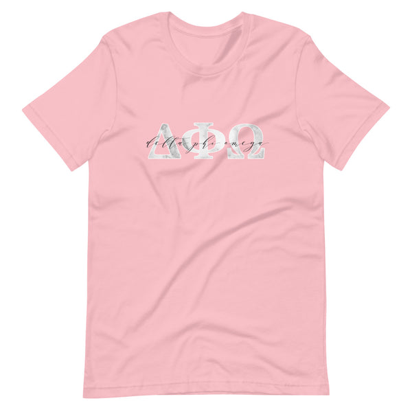 Delta Phi Omega Pink Sorority T-shirt