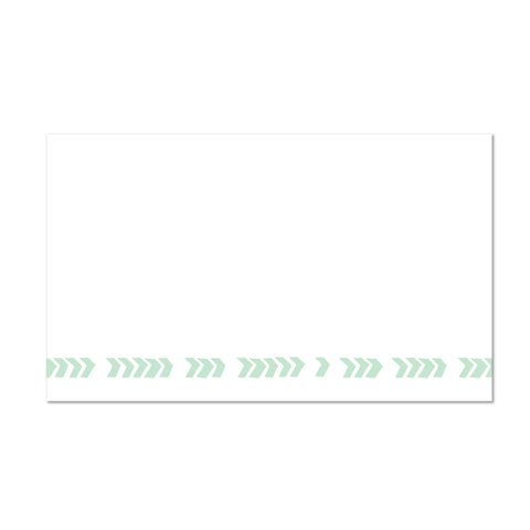 Boho Chic sorority packet mailing label shown in Green Tea on Pool presentation envelope